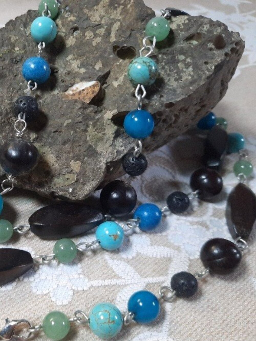 Handcrafted, One-of-a-kind, Bohemian look earthy necklace multiple wear style